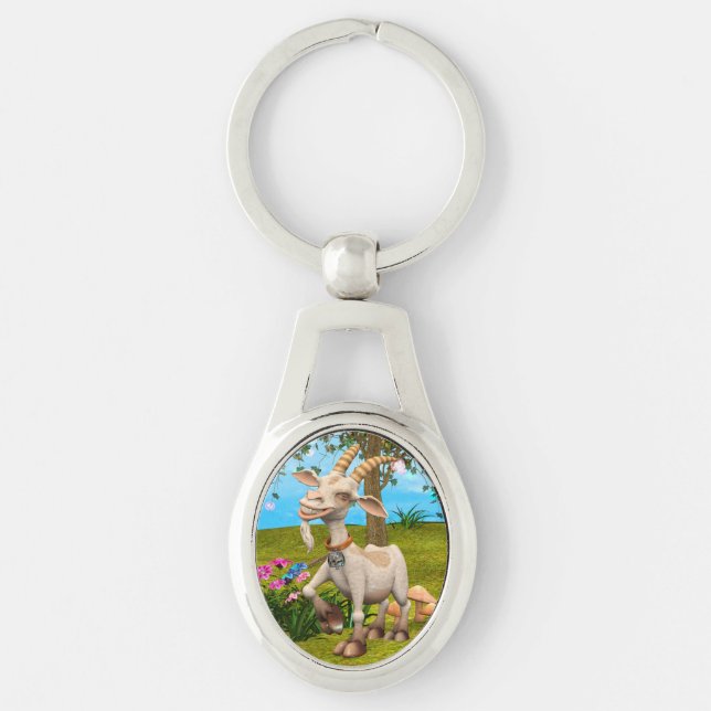 Happy Goat Key Ring (Front)