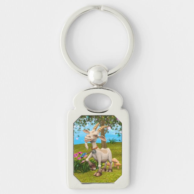 Happy Goat Key Ring (Front)