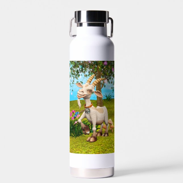 Happy Goat Water Bottle (Front)