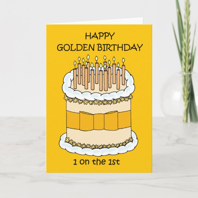 Happy Golden Birthday 1 on the 1st Card (Front)