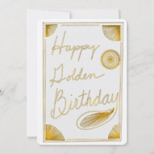 Happy Golden Birthday Typography Gold Design