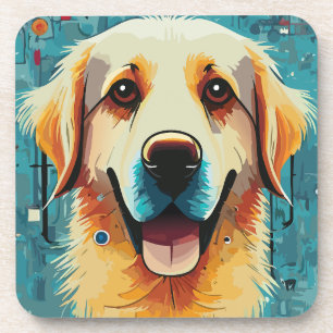 Happy Golden Retriever Coaster