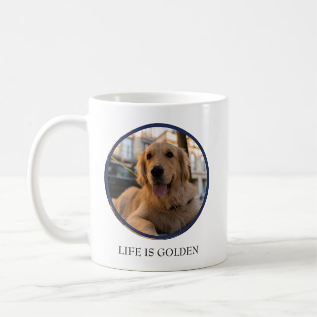 Happy Golden Retriever Coffee Mug (Left)