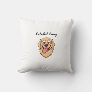 Happy Golden Retriever – Cute Cartoon Dog Throw Pi Cushion