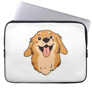 Happy Golden Retriever Dog Lover Puppy Retro Laptop Sleeve