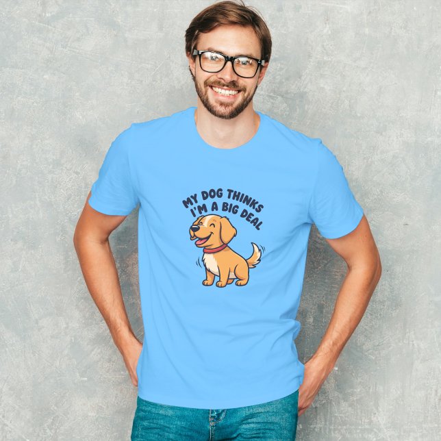 Happy Golden Retriever Puppy Cartoon — Big Deal T-Shirt (Creator Uploaded)