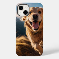 Happy Golden Retriever Running