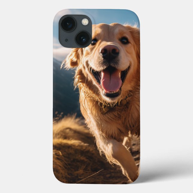 Happy Golden Retriever Running  Case-Mate iPhone Case (Back)