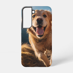 Happy Golden Retriever Running Samsung Galaxy Case