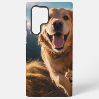 Happy Golden Retriever Running