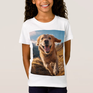 Happy Golden Retriever Running T-Shirt