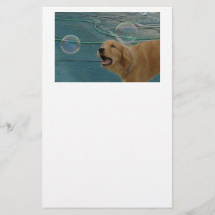 Happy Golden Retriever Stationery