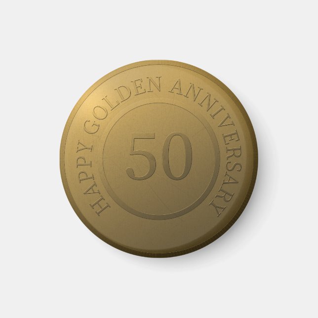 Happy golden wedding anniversary magnet (Front)