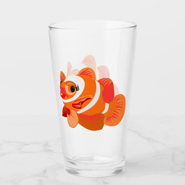 Happy Goldfish Glass (Front)