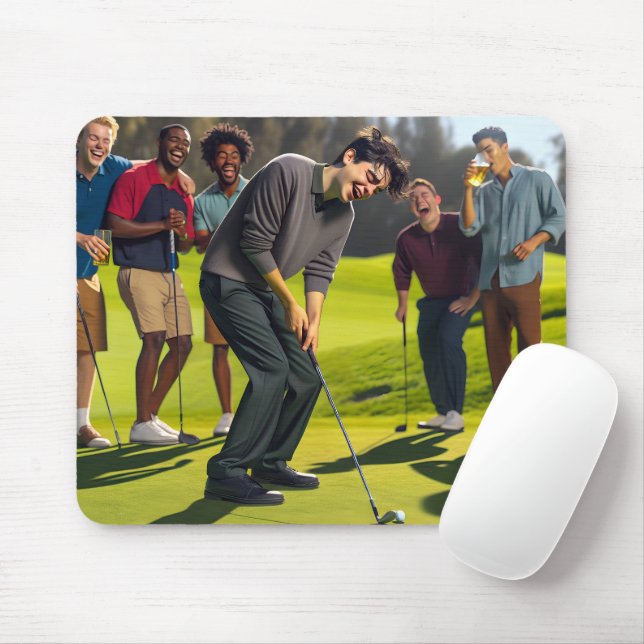Happy Golf Team Mouse Pad (With Mouse)