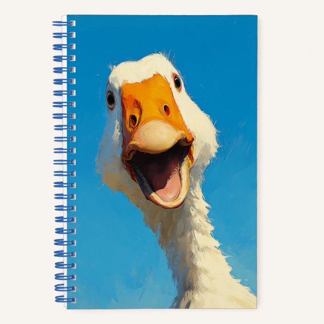 Happy Goose Under Blue Sky Notebook (Front)