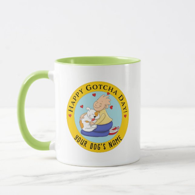 Happy Gotcha Day Mug Personalise it too (Left)