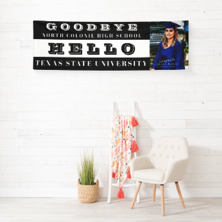 Happy Grad Banner - Custom Photo Name Celebration