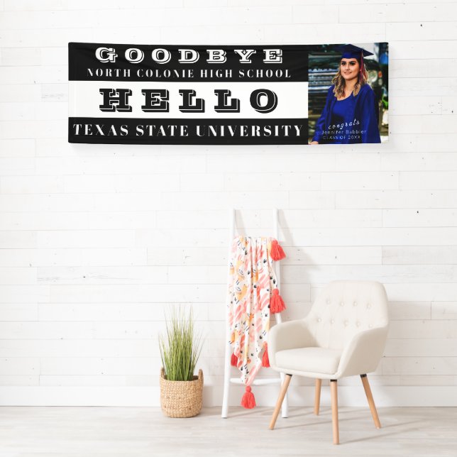 Happy Grad Banner - Custom Photo Name Celebration (Insitu)