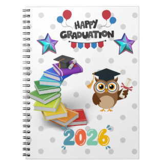 Happy Graduation 2026 - Cute Owl & Books