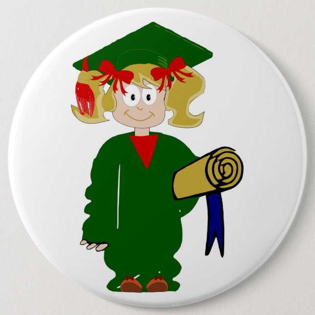 HAPPY GRADUATION 6 CM ROUND BADGE (Front)
