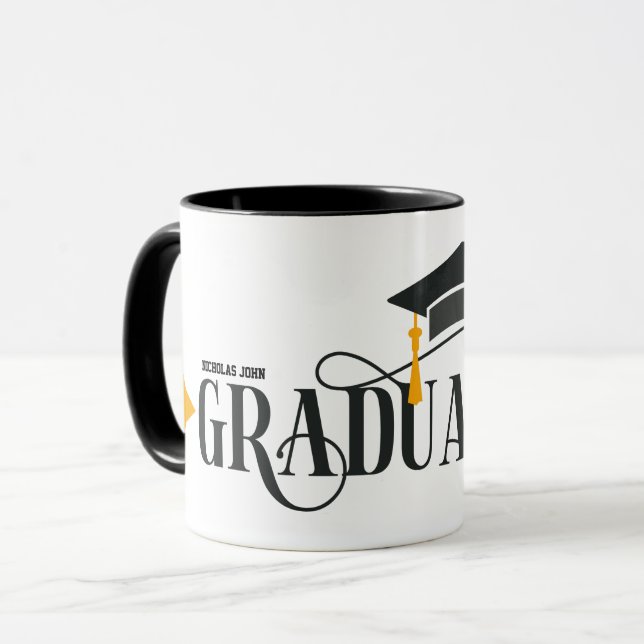 happy graduation personalise name Mug (Front Left)