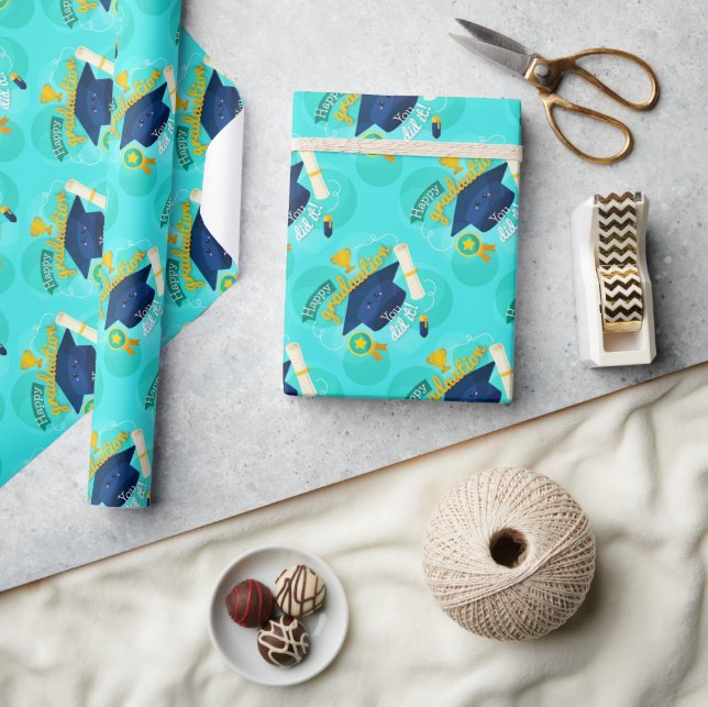 Happy Graduation You Did It Wrapping Paper (Crafts)