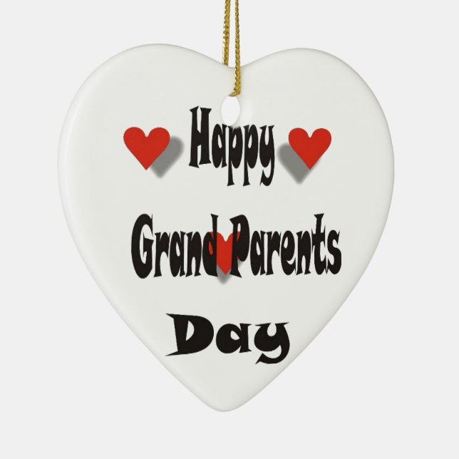 Happy Grandparent Day Ceramic Tree Decoration (Right)