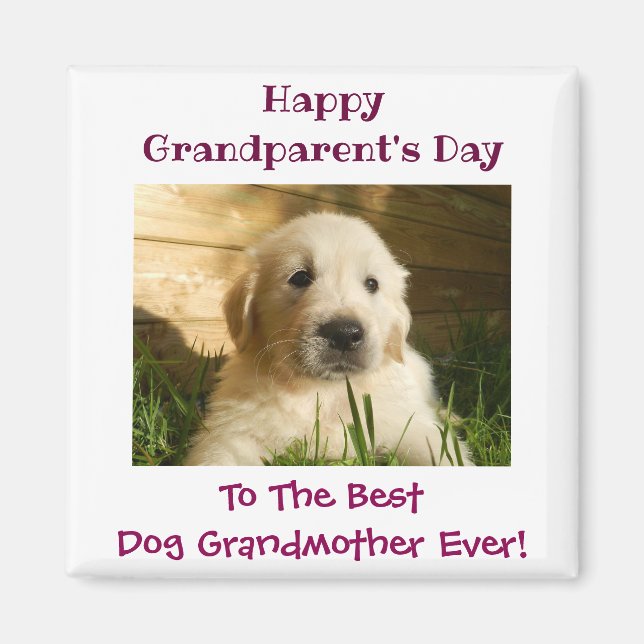 Happy Grandparent's Day Best Dog Grandmother Photo Magnet (Front)