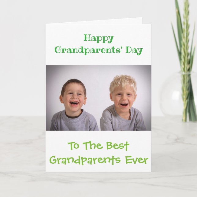 Happy Grandparents Day Best Ever Kids Photo Card (Front)