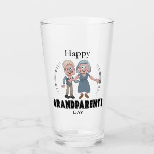 Happy Grandparents Day Glass