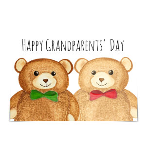 "Happy Grandparents' Day" Grandparent Bears Card