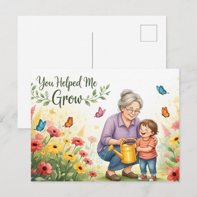 Happy grandparents day postcard (Front/Back)