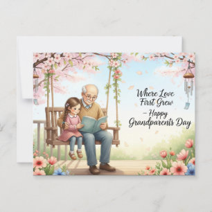 Happy grandparents day postcard