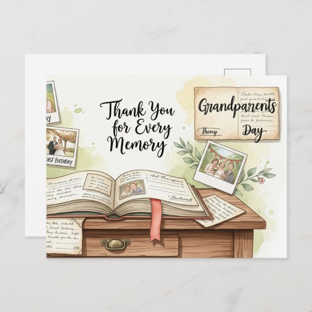 Happy grandparents day postcard (Front/Back)