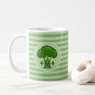 Happy Green Broccoli Coffee Mug