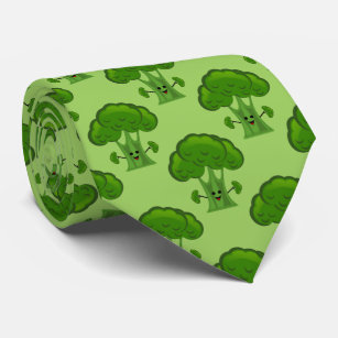 Happy Green Broccoli Tie