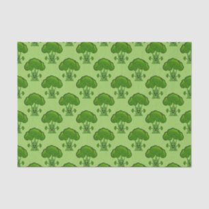 Happy Green Broccoli Tissue Paper