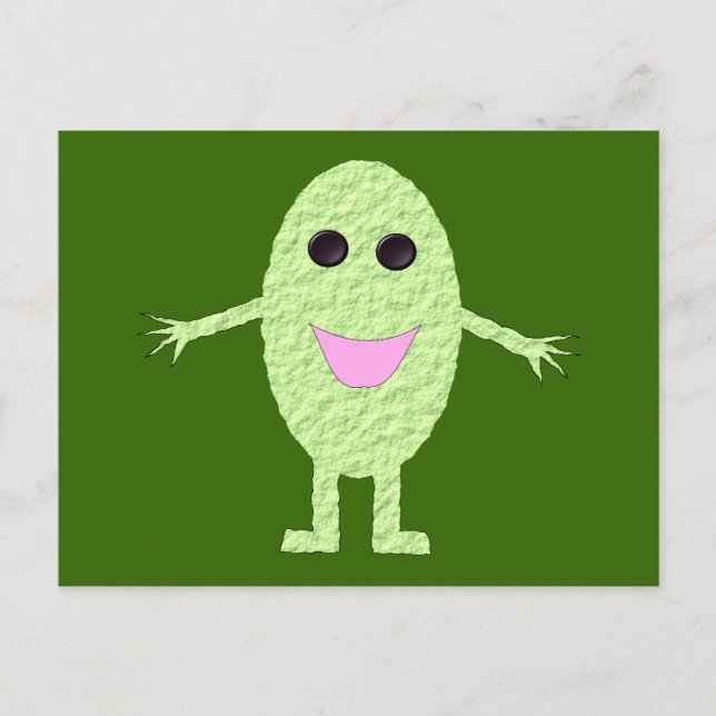 Happy Green Grape Postcard (Front)