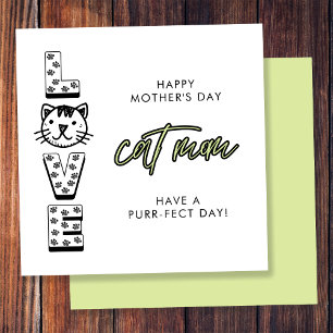 Happy Green Mother's Day From The Cat Purrfect Card