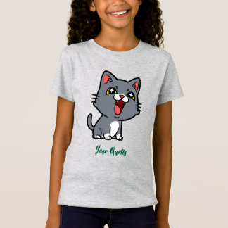 Happy Grey Kitten T-Shirt