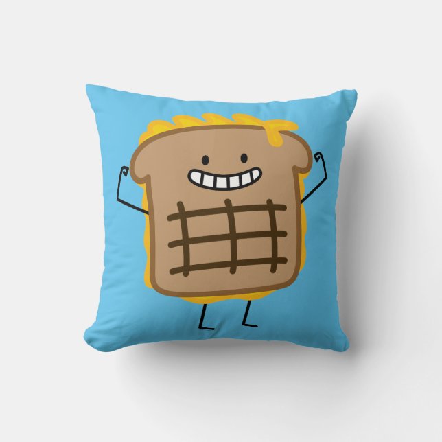 Happy Grilled Cheese Sandwich Cushion (Front)