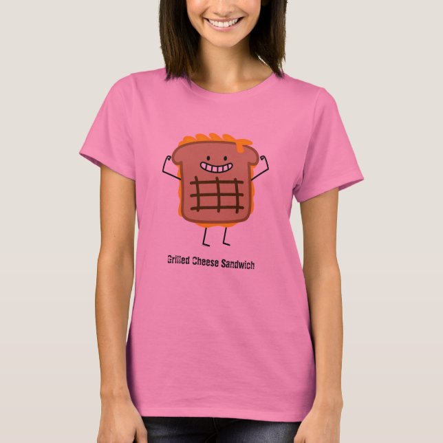 Happy Grilled Cheese Sandwich T-Shirt (Front)