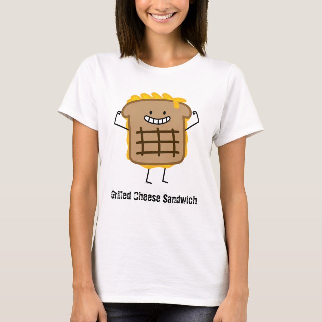 Happy Grilled Cheese Sandwich T-Shirt (Front)