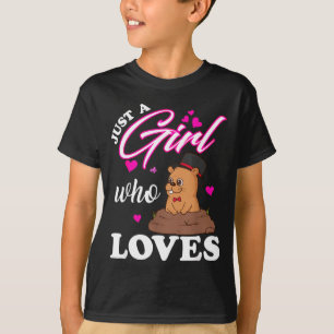 Happy Groundhog Day 2022 Just A Girl Who Loves Gro T-Shirt