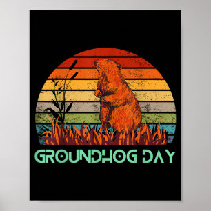 Happy Groundhog Day 2023 Lovers Costume Funny Grou Poster