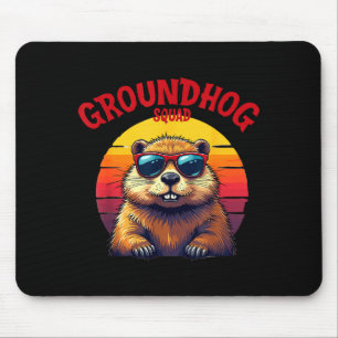Happy Groundhog Day 2025 Funny Groundhog Squad _2  Mouse Pad