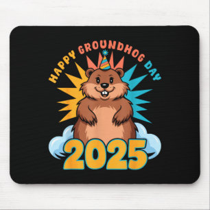 Happy Groundhog Day 2025 Kids Toddler Men Women Gi Mouse Pad