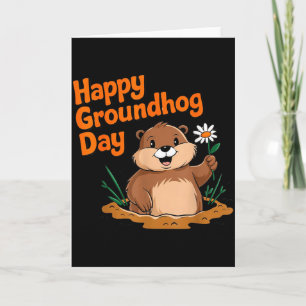 Happy Groundhog Day 2025 Matching Family Funny Par Card