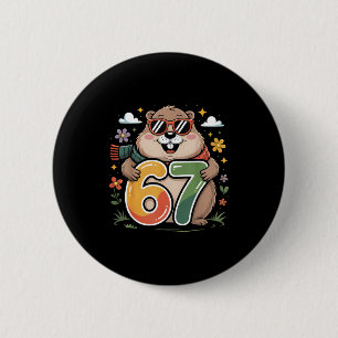 Happy Groundhog Day 67 Funny Woodchuck Sungles 6 Cm Round Badge